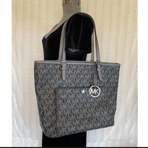 Michael Kors Grey Signature Tote Handbag